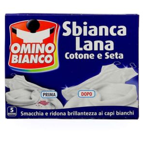 Odplamiacz w saszetkach do prania białych tkanin Omino Bianco
