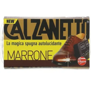 Gąbka do czyszczenia butów Calzanetto Autolucidante Marrone